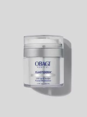 Obagi ELASTIderm Liftinguojantis ir Stangrinantis Veido Drėkiklis, aukštos kokybės odos priežiūros produktas elegantiškoje 50 ml pakuotėje, skirtas odos pakėlimui ir stangrinimui.